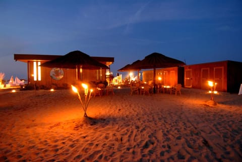 Outdoor banquet area