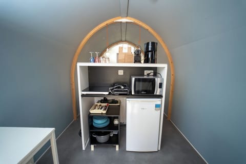 Romantic Tent | Private kitchen | Full-size fridge, coffee/tea maker, electric kettle