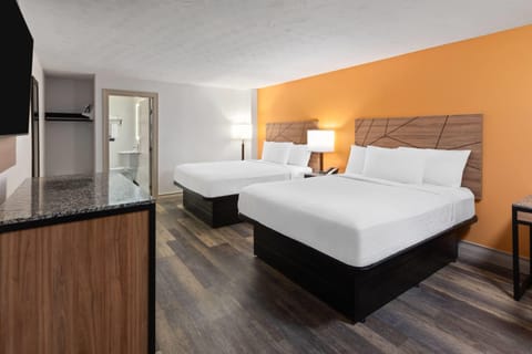 Room, 2 Queen Beds, Non Smoking | In-room safe, free cribs/infant beds, rollaway beds, free WiFi