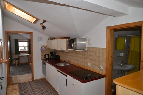 Fridge, microwave, stovetop, electric kettle