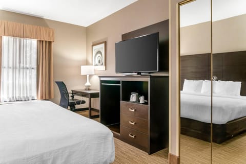 Suite, 1 King Bed with Sofa bed, Accessible, Non Smoking | Desk, laptop workspace, blackout drapes, iron/ironing board