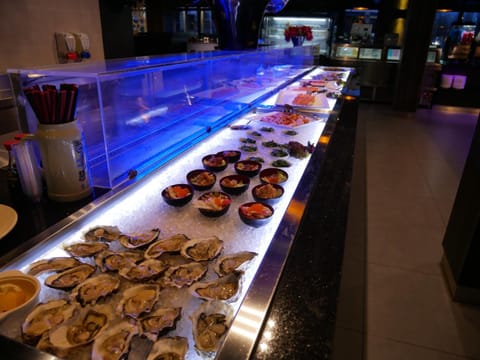 Dinner served, international cuisine