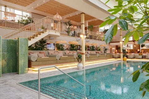 Indoor pool, outdoor pool, open 9:00 AM to 11:00 PM, sun loungers