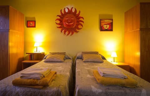 Desk, laptop workspace, free WiFi, bed sheets