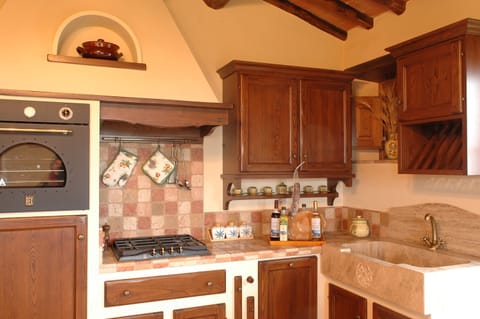 Full-size fridge, microwave, stovetop, dishwasher