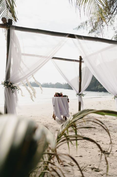 Outdoor wedding area
