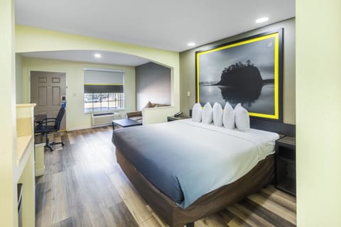 Individually decorated, individually furnished, desk, laptop workspace