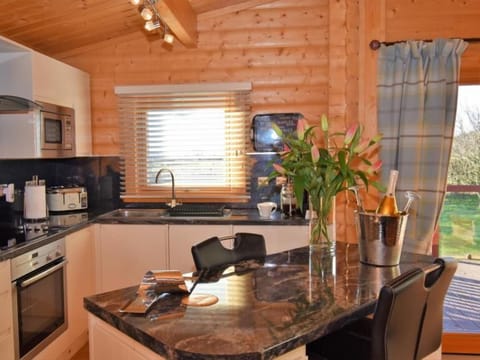 Luxury Cabin, 1 Bedroom, Hot Tub | Private kitchen | Fridge, microwave, oven, stovetop