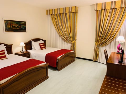 Family Quadruple Room, 2 Double Beds, Non Smoking | Premium bedding, desk, soundproofing, free WiFi