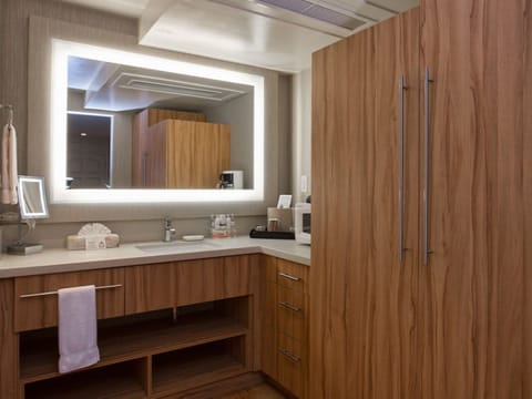 Standard Room, 1 King Bed (Deluxe King Bed Room Non-Smoking) | Bathroom | Combined shower/tub, hydromassage showerhead, designer toiletries