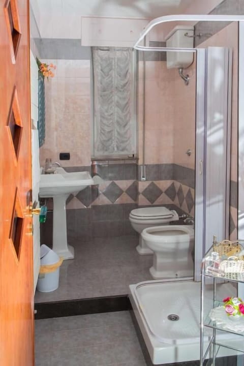 Shower, free toiletries, bathrobes, bidet