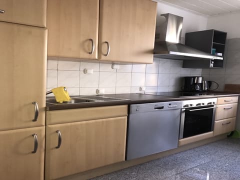Family Apartment, 2 Bedrooms, City View | Private kitchen | Full-size fridge, microwave, oven, stovetop