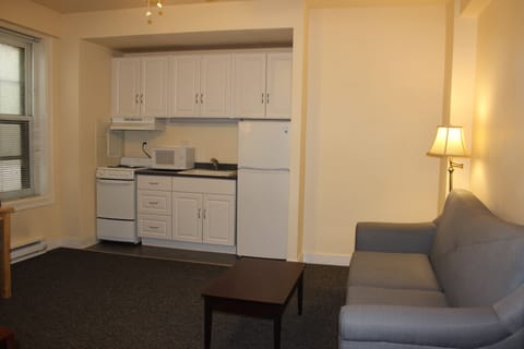 Basic Apartment, 1 Queen Bed, Non Smoking | Living area | Flat-screen TV