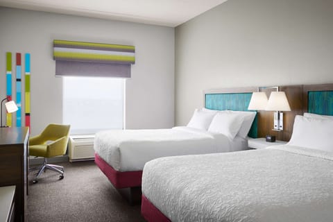 Room, 2 Queen Beds | Desk, blackout drapes, iron/ironing board, free WiFi