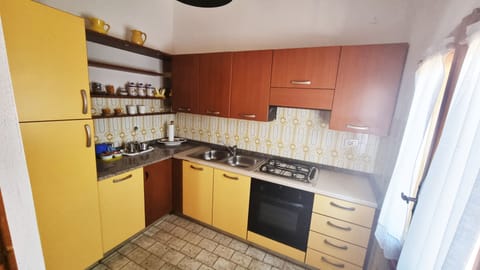 Classic Apartment | Private kitchen | Full-size fridge, stovetop, cookware/dishes/utensils, cleaning supplies