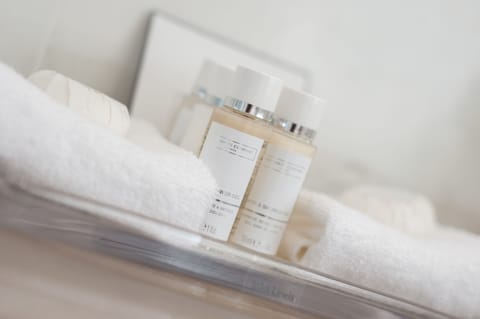 Free toiletries, hair dryer, towels