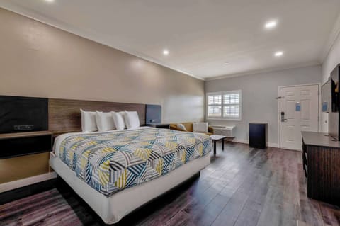 Deluxe Suite, 1 King Bed, Non Smoking, Refrigerator & Microwave | Desk, iron/ironing board, free WiFi, bed sheets