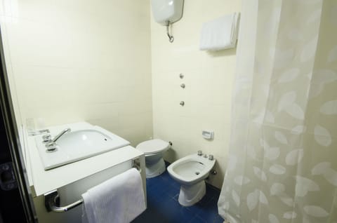 Free toiletries, hair dryer, bidet, towels