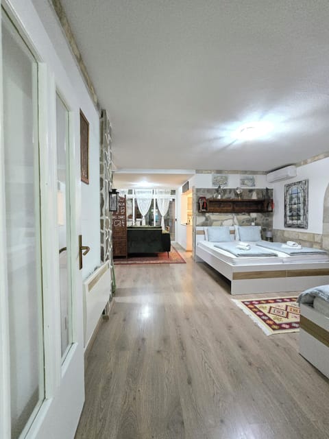 Studio, Terrace | Living area | Flat-screen TV