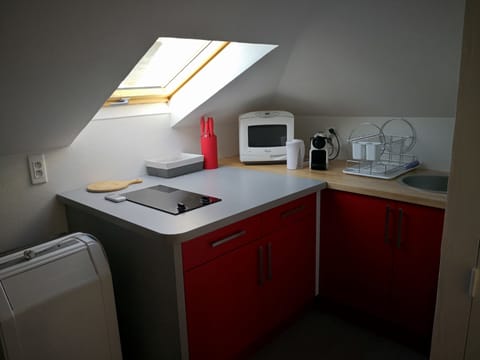 Deluxe Apartment | Private kitchen | Shared fridge, microwave