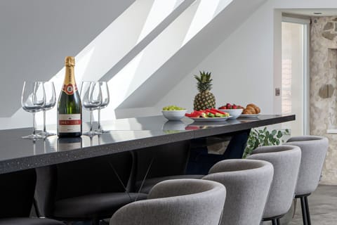Deluxe Apartment, Terrace | Living area | 65-inch flat-screen TV with digital channels, TV