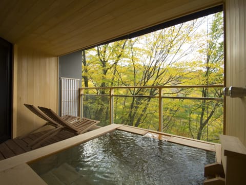 Deluxe Twin Room with Forest View, Japanese breakfast, Check-in only between 3pm-6pm, Non Smoking | Bathroom | Separate tub and shower, deep soaking tub, free toiletries, hair dryer