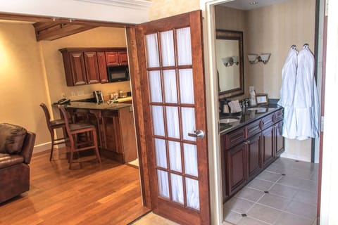 49-inch flat-screen TV with cable channels, TV, pay movies