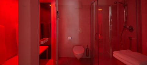 Hair dryer, slippers, towels