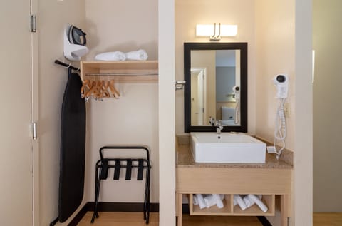 Premium bedding, pillowtop beds, blackout drapes, soundproofing