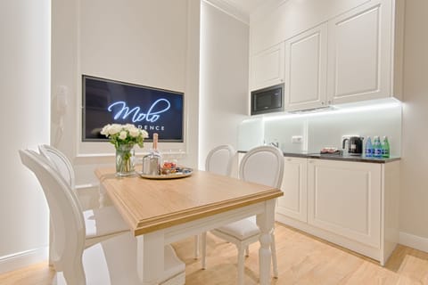 Apartment, 1 Bedroom | Private kitchen | Fridge, microwave, dishwasher, electric kettle