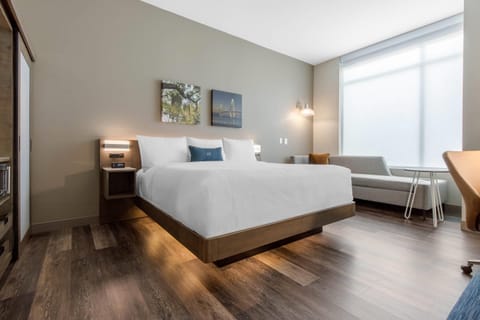 Standard Room, 1 King Bed, Accessible, Non Smoking | Hypo-allergenic bedding, desk, laptop workspace, iron/ironing board