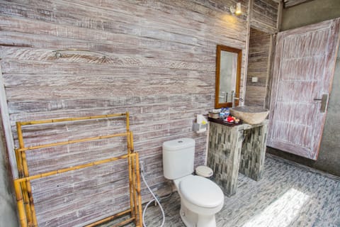 Shower, free toiletries, towels