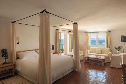 Junior Suite, Terrace, Sea View | Down comforters, minibar, in-room safe, desk