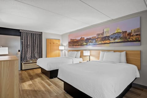 Standard Room, 2 Queen Beds, Non Smoking | Premium bedding, in-room safe, desk, laptop workspace