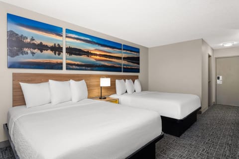 Room, 2 Queen Beds, Non Smoking | Desk, blackout drapes, iron/ironing board, free WiFi