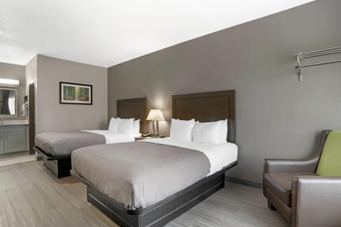 Room, 2 Queen Beds, Non Smoking (Upgrade) | Desk, laptop workspace, iron/ironing board, free WiFi