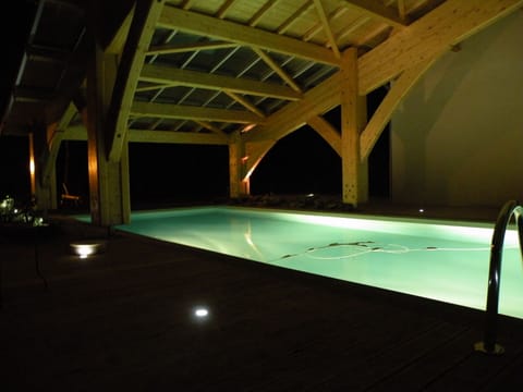 Indoor pool, seasonal outdoor pool, pool umbrellas, sun loungers