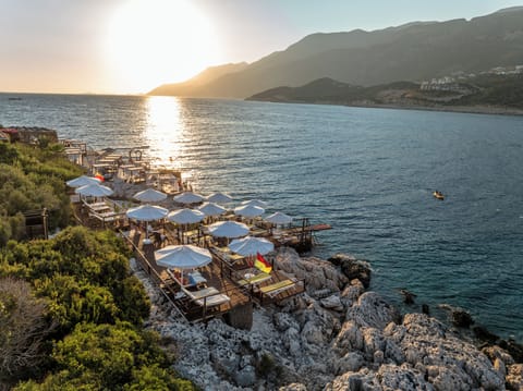Private beach, free beach cabanas, sun loungers, beach umbrellas