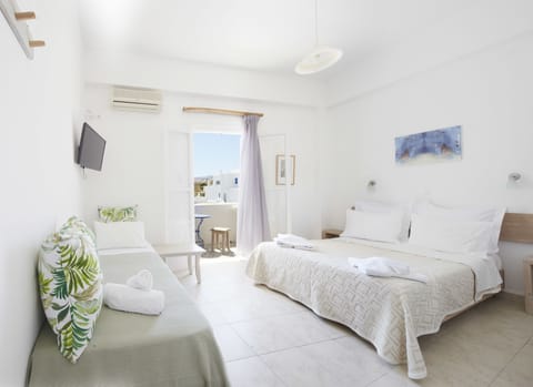 Triple Room, Garden View | Minibar, desk, iron/ironing board, free WiFi