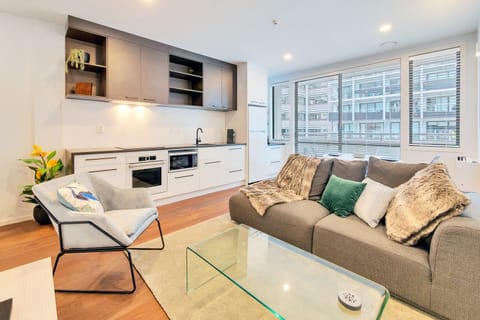 Superior Apartment, 1 Queen Bed | Living area | Flat-screen TV