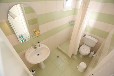 Shower, free toiletries, hair dryer, bidet