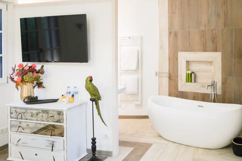 Suite-Deluxe-Ensuite-Garden View | Bathroom | Free toiletries, hair dryer, towels