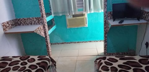 Blackout drapes, bed sheets