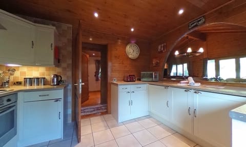 Walnut Log Cabin | Private kitchen | Electric kettle, freezer