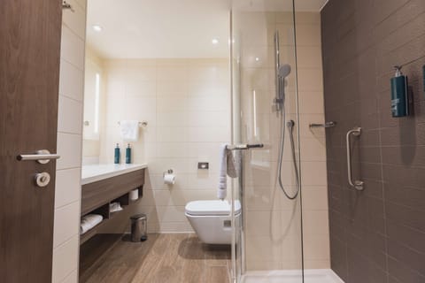 Room, 1 King Bed | Bathroom shower