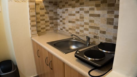 Apartment, 1 Bedroom | Private kitchenette | Full-size fridge, oven, stovetop, coffee/tea maker