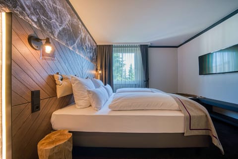 Hypo-allergenic bedding, in-room safe, desk, soundproofing