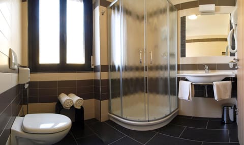 Free toiletries, hair dryer, bidet, towels