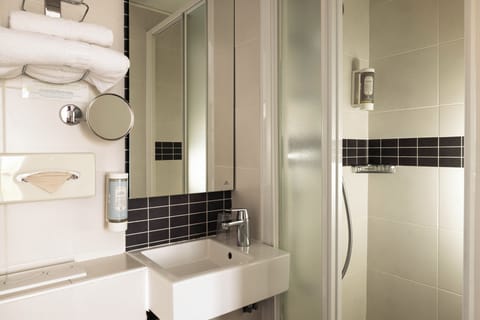 Eco-friendly toiletries, hair dryer, towels, soap