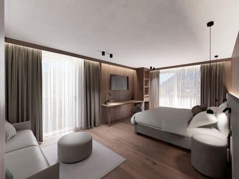 Deluxe Suite, Mountain View | Minibar, in-room safe, desk, laptop workspace